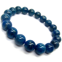 【小樂珠寶】高檔深藍藍磷灰石 手珠手鍊稀有大顆款RR35(四通八達)