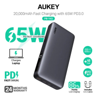 AUKEY PB-Y43 Sprint X 20K 65W 20000mAh Portable Power Bank with Digital Display PD3.0 for Laptop & M