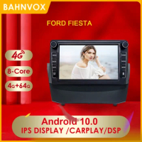 2 Din Android 10.0 Car Radio Multimedia Player For Ford Fiesta Carplay DSP 4G IPS Auto GPS Navigation