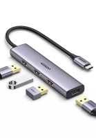 Blackbox UGREEN Type C USB C Male To 4 Ports USB A 3.0 Hub Converter Adaptor With Aluminium Case CM473 - 20841