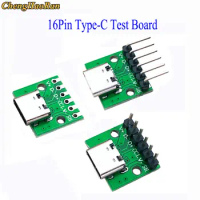 1 PCS USB 3.1Type C Female base 16p test board to 6p DIP 2.54 spacing data line adapter board / high current adapter board