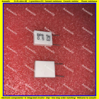 10Pcs Inductionless Cement Resistor 5W 0.5 ohm 0.5 R 0.5RJ 5WR5J 5W0R5J Ceramic Resistance precision 5% Non-inductive Resistor
