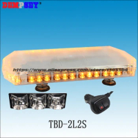 TBD-2L2S LED Emergency Warning mini lightbar,DC12V-24V truck/rescue Flashing warning light bars/Heavy magnetic base LED lights