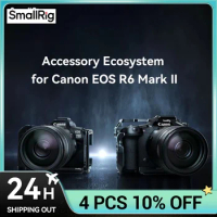 SmallRig Cage for Canon EOS R6 Mark II ,L-Bracket for Canon EOS R6 Mark II / R5/ R5 C/ R6 L-Shape Mount Plate Quick-release 4159