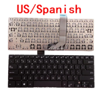 New US Spanish Laptop Keyboard For ASUS Vivobook 14 X405 X405U X405UA X405UQ X405UR S4000U S4100U Notebook PC Replacement