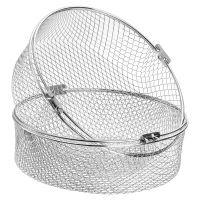 Air Fryer penggantian bakul Air Fryer Steamer Basket 8.25 inci keluli tahan karat Mesh Basket untuk Air Fryer dengan Handle