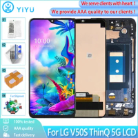 6.4" Original For LG V50S ThinQ 5G LCD Display Touch Screen Digitizer Assembly Replacement For LG V50S LM-V510N LCD With Frame