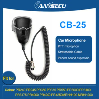 CB-25 Microphone 4 Pin Connector For Cobra PR240 PR245 PR550 PR3000 PR3175 PR4200 Uniden Galaxy Car 