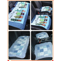 New Ready Stock Cotton Car Seat Patchwork Cover 3-in-1 Penutup Kerusi Kereta Anti Slip Car Seat Cove