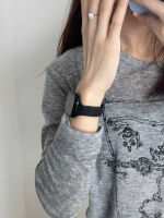 全城熱賣 - 適用於蘋果手錶 矽膠小蠻腰錶帶apple watch8女款錶鏈iwatch錶帶黑色38/40/41mm(1-9代)蘋果錶盤適用