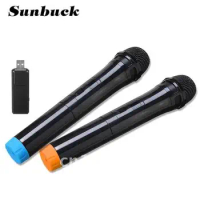 Professional Handheld Microphone SUNBUCK Universal UHF Wireless with USB Receiver For Karaoke For Church Performance Amplifier
