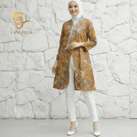 LANGITJUA - Audi 01 Tunik Batik Tiga Negeri | Atasan Baju Kerja Wanita Busui Friendly Size Standar |
