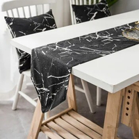 Marble Crackle Table Runners Table Decor For Home Party Wedding Christmas Decoration Dining Room Restaurant Table Gadget