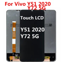 For Vivo Y51 2020 LCD Y72 5G Display Touch Screen Digitizer Assembly For Vivo Y72 5g Screen Replacement Repair Parts