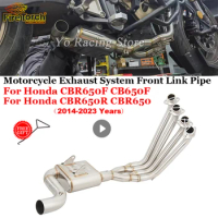 Slip On For Honda CBR650 CB650R CB650F CBR650F CBR 650 2014- 2023 Motorcycle Exhaust Escape Modified Front Link Pipe Moto System