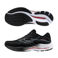 【MIZUNO 美津濃】慢跑鞋 男鞋 運動鞋 緩震 一般型 超寬楦 RIDER 黑 J1GC230452