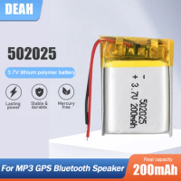 New 502025 3.7V 200mAh Rechargeable Lithium Polymer Battery For MP3 GPS DVD Bluetooth Headset Speaker Smart Watch Li-ion Cell