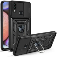 For Samsung Galaxy A10S A20S A21S Case Stand holder magnetic Car ring Shockproof armor case for Galaxy A20 A30 Back Cover