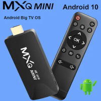 HONGTOP MXQMini Smart TV Stick Android 10 Support 4K 3D HD Video Android TV Box 2.4G WiFi H.265 Google Media Player Set Top Box