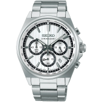 【SEIKO 精工】CS系列條紋設計三眼計時手錶(SBTR031J/8T63-01T0S)