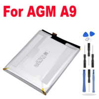 For AGM A9 Battery 5400mAh 100% New Replacement Accessory Accumulators For AGM A9 +Tools