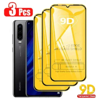 3Pcs 9D Full Cover Tempered Glass For Huawei P30 lite P40 P20 Pro P50 Mate 20 40 lite P smart 2019 Nova 8i 8 SE Screen Protector