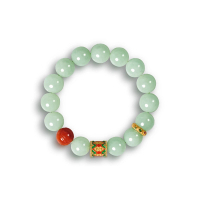 【巴黎精品】現貨+預購 翡翠手鍊玉石手串(12mm南紅蓮花琺瑯彩女飾品a1ha41)
