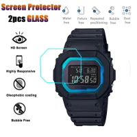 2PCS Glass Protector For Casio GW-B5600 GW-M5600 DW-5035 DW-5600 9H Tempered Screen Protector For Casio G Shock Protective Film
