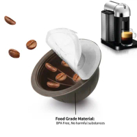Refillable VertuoLine Coffee Capsules Pods, Reusable Vertuo Capsules Compatible For Nespresso Vertuo Coffee Machines