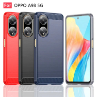 For Cover OPPO A98 5G Case OPPO A98 5G Capa New Utral-thin Phone Bumper Shockproof Soft TPU Carbon Fiber Fundas OPPO A 98 A98 5G