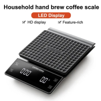 Hand drip coffee scale3KG/0.1g Coffee Scale with Timer Smart Drip Coffee Scale Precision Coffee Pot Scale include silicone pad
