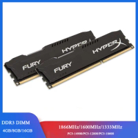 Memoria RAM DDR3 DDR3L 8GB 4GB 1866MHz 1600MHz 1333MHz Desktop RAM 240 Pins DIMM 1.35V /1.5V DDR3 RAM HyperX FURY Memory Module