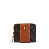 กระเป๋าสตางค์แบบมีซิปรอบรุ่น Billfold Wallet With Horse And Carriage Print สีดำ