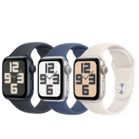 Apple Watch SE GPS 44mm 2024 鋁金屬錶殼配運動錶帶