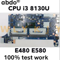 For Lenovo Thinkpad E480 E580 R480 Laptop Motherboard EE480 EE580 NM-B421 CPU i3 GPU RX550 100% test work