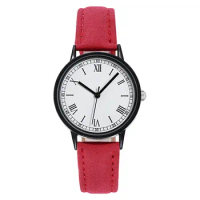 Women's Watch Quartz Dial Digital Watch Frosted Leather Strap Ladies And Girls' Watch