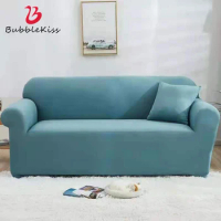 Bubble Kiss High Elastic Solid Color Sofa Cover Modern Couch Cover For Living Room L Shape Corner Sofa Slipcover 1/2/3/4 Seater