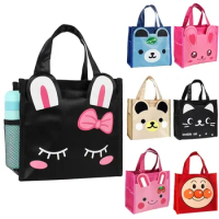 Children Lunch Bag School Portable Thermal Cartoon Cute Insulated Lunch Bag Cooler Bento Pouch Kids Dinner Container Handbag