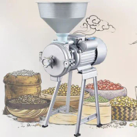 2021Peanut Butter Machine Dry &amp; Wet Refiner Commercial Grain Beans Grinder For Tofu, Tahini, Chili Sauce,Corn Flour, Etc. 1500W