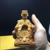 黃楊木雕媽祖神像 擺件實木雕刻家居湄洲海神天上聖母工藝