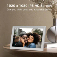 Digital Picture Frame WiFi, 10.1 Inch Frameo Digital Photo Frame, 32GB Memory, 1280*800 HD Touch Screen, Auto-Rotate, Digital Vi