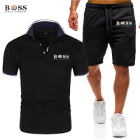 2024 New Fashion Men's Polo Shirt Set J Lindeberg Golf Polo Shirt Short Sleeve 4XL+Shorts 2XL Two piece Set Purchase View Size C
