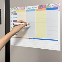 A magnetic refrigerator sticker calendar magnetic whiteboard wall sticker learning schedule refrigerator sticker message board