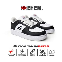 Ehem - Sepatu Sneakers Unisex Pria Wanita Eforce Panda Black White 40