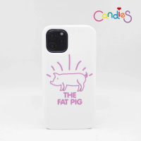 【Candies】iPhone 11 Pro 適用5.8吋 Simple系列 The Fat Pig手機殼(白)