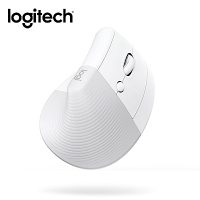 羅技 logitech Lift 人體工學垂直滑鼠for Mac-珍珠白