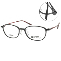 Alphameer 光學眼鏡 韓國塑鋼細框款 Project-C系列 / 黑 霧面紅#AM3906 C111-11號腳