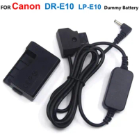 DR-E10 DC Coupler LP-E10 Dummy Battery+D-TAP Dtap12-24V To 8V Step-Down Cable ACK-E10 For Canon 1100D 1200D 1300D 1500D X50 X70