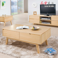 【品愛生活】羅本北歐實木4尺斜腳大茶几(120cm)