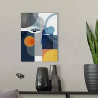 Hiasan Dinding Lukisan Abstrak Modern Dengan Bingkai Fiber Minimalis - Future Art Painting tanpa bin